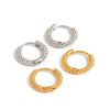 Stainless Steel Light Luxury High End Electroplated Geometric Design Sense Niche Earrings For Women