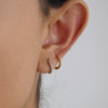 Stainless Steel Light Luxury High End Electroplated Geometric Design Sense Niche Earrings For Women