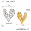 316L Stainless Steel Light Luxury Irregular Karst Peach Heart Necklace And Earrings Set Pvd Gold Plated