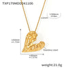 316L Stainless Steel Light Luxury Irregular Karst Peach Heart Necklace And Earrings Set Pvd Gold Plated