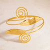 Stainless Steel Light Luxury Simple Winding Asymmetrical Open Arm Bracelet With Electroplating