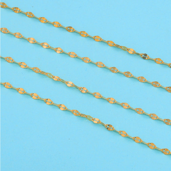 Stainless Steel Lip And Butterfly Chain Jewelry Accessories Electroplated With Gold And Ellipse Pattern For Necklace And Bracelet