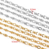 Stainless Steel Lip Chain Electroplated Fashion Apparel Jewelry Necklace Chain Accessories