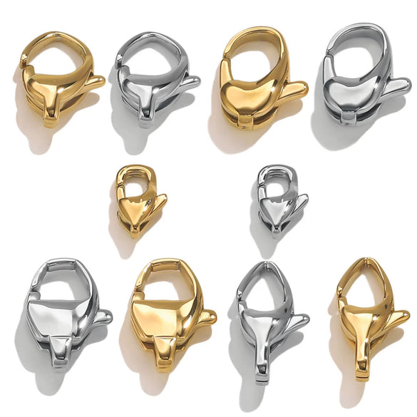 Stainless Steel Lobster Clasp Bracelet Necklace Buckle Diy Jewelry Accessories With Totem Pattern And Electroplating Finish