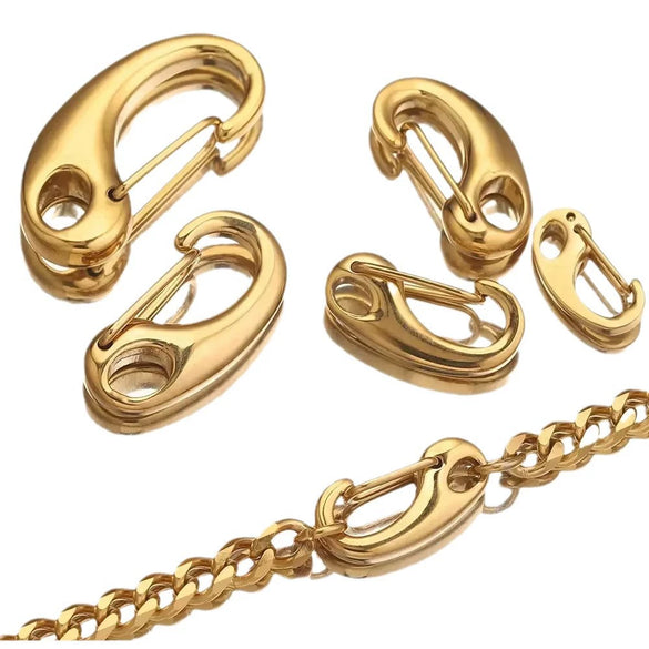 Stainless Steel Lobster Clasp Jewelry Accessories With Electroplating Treatment And Goatskin Rope
