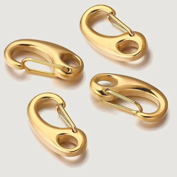 Stainless Steel Lobster Clasp Jewelry Accessories With Electroplating Treatment And Goatskin Rope