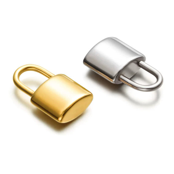Stainless Steel Lock Pendant Accessories Electroplated Fashion Design For Necklace And Bracelet