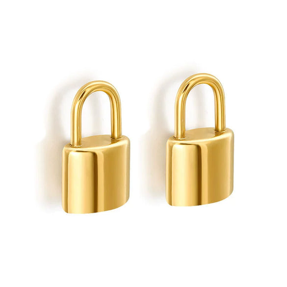 Stainless Steel Lock Pendant Accessories Electroplated Fashion Design For Necklace And Bracelet