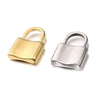 Stainless Steel Lock Pendant Hiphop Necklace With Totem Pattern And Electroplating Treatment