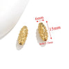 Stainless Steel Loose Beads Long Tube Shape Electroplated 18K Gold Vintage Necklace Diy Pendant Accessories