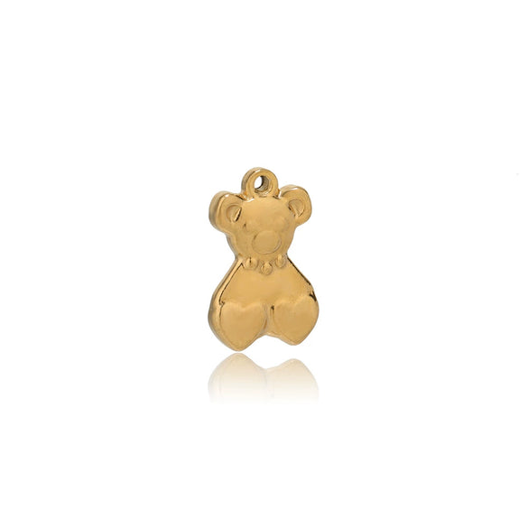 Stainless Steel Love Bear Pendant Electroplated Diy Sweater Necklace And Bracelet Pendant Accessories