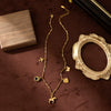 Stainless Steel Love Butterfly Pendant Necklace With Furnace Vacuum Plating And Geometric Style