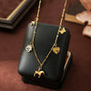 Stainless Steel Love Butterfly Pendant Necklace With Furnace Vacuum Plating And Geometric Style
