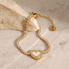 Stainless Steel Love Diamond Bracelet Electroplating