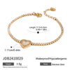 Stainless Steel Love Diamond Bracelet Electroplating