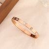 Stainless Steel Love Diamond Plated Bracelet For Couples