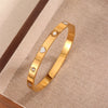 Stainless Steel Love Diamond Plated Bracelet For Couples