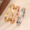 Stainless Steel Love Diamond Plated Bracelet For Couples