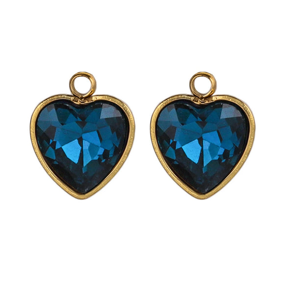 Stainless Steel Love Glass Niche Style 18K Electroplated Pendant Jewelry Accessories
