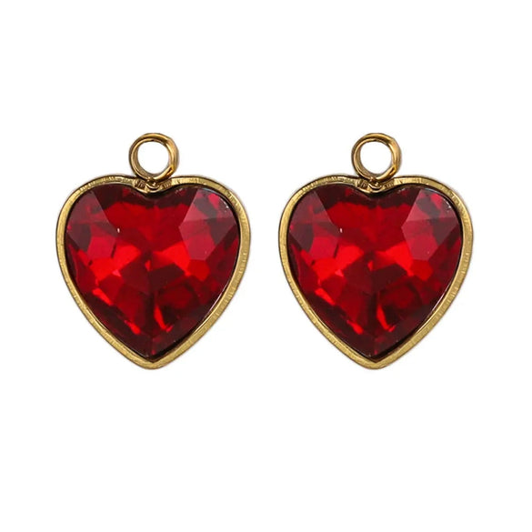 Stainless Steel Love Glass Niche Style 18K Electroplated Pendant Jewelry Accessories