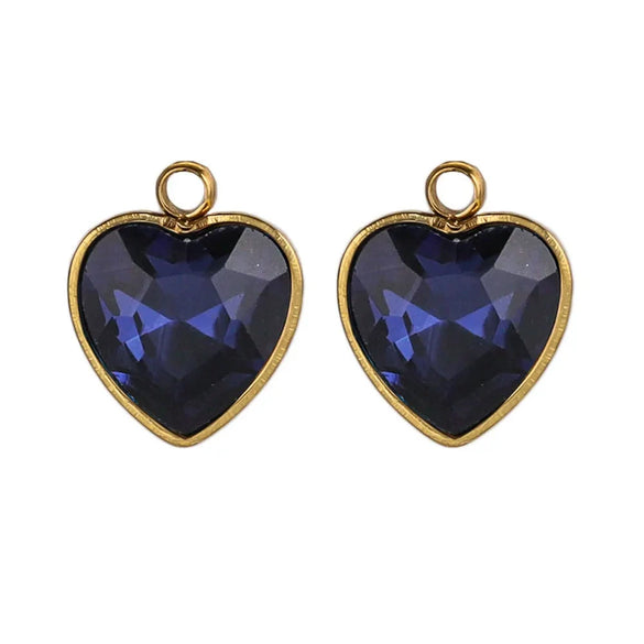 Stainless Steel Love Glass Niche Style 18K Electroplated Pendant Jewelry Accessories