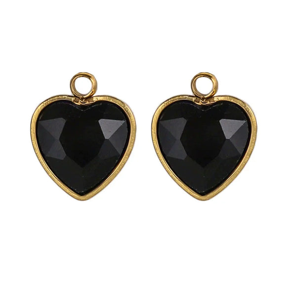 Stainless Steel Love Glass Niche Style 18K Electroplated Pendant Jewelry Accessories