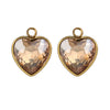 Stainless Steel Love Glass Niche Style 18K Electroplated Pendant Jewelry Accessories