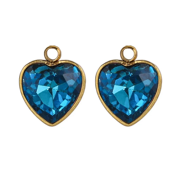 Stainless Steel Love Glass Niche Style 18K Electroplated Pendant Jewelry Accessories