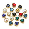 Stainless Steel Love Glass Niche Style 18K Electroplated Pendant Jewelry Accessories