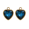 Stainless Steel Love Heart Crystal Pendant Accessories For Necklace And Earrings With Electroplating