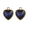 Stainless Steel Love Heart Crystal Pendant Accessories For Necklace And Earrings With Electroplating