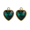Stainless Steel Love Heart Crystal Pendant Accessories For Necklace And Earrings With Electroplating