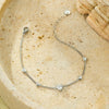 Stainless Steel Love Heart Inlaid Zircon Electroplated Bracelet For Women Fashion Jewelry
