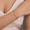 Stainless Steel Love Heart Inlaid Zircon Electroplated Bracelet For Women Fashion Jewelry