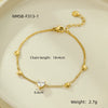 Stainless Steel Love Heart Inlaid Zircon Electroplated Bracelet For Women Fashion Jewelry