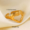 Stainless Steel Love Hip Hop Personality Ring For Women With Cross And Heart Shaped Design And Electroplating Treatment
