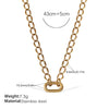 316L Stainless Steel Love Hollow Croissant Bracelet With Natural Stone Pearl Electroplating