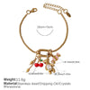316L Stainless Steel Love Hollow Croissant Bracelet With Natural Stone Pearl Electroplating