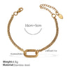 316L Stainless Steel Love Hollow Croissant Bracelet With Natural Stone Pearl Electroplating