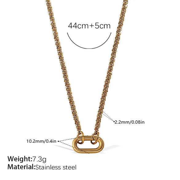 316L Stainless Steel Love Hollow Croissant Bracelet With Natural Stone Pearl Electroplating