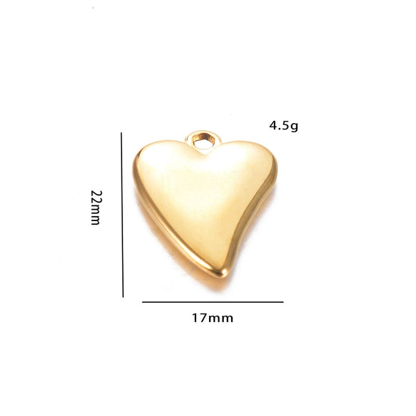 Stainless Steel Love Irregular Heart Electroplated Handmade Jewelry Accessories Pendant