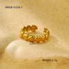 Stainless Steel Love Peach Heart Ring Electroplated Trendy Versatile Jewelry