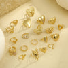 Stainless Steel Love Peach Heart Ring Electroplated Trendy Versatile Jewelry