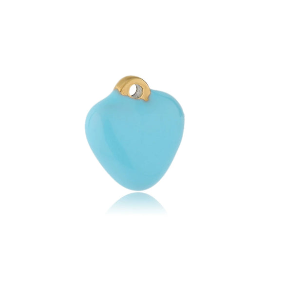 Stainless Steel Love Pendant Macaron Style Geometric Dripping Oil Peach Heart Women's Necklace Pendant