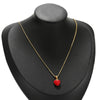 Stainless Steel Love Pendant Macaron Style Geometric Dripping Oil Peach Heart Women's Necklace Pendant