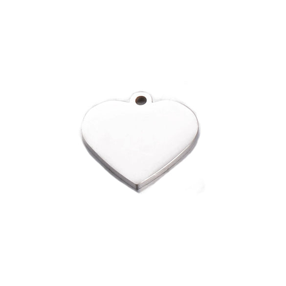 Stainless Steel Love Shape Jewelry Accessories Singlesided Polished Brushed Electroplated Diy Necklace Bracelet Pendant