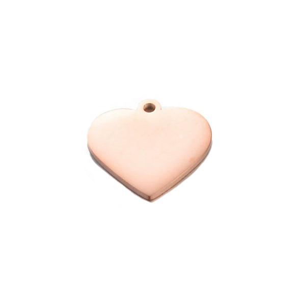 Stainless Steel Love Shape Jewelry Accessories Singlesided Polished Brushed Electroplated Diy Necklace Bracelet Pendant