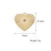 Stainless Steel Love Shaped Oil Pressure Pleated Pattern Tag Pendant Electroplated Bracelet Necklace Accessories
