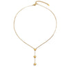 Stainless Steel Love Tassel Pendant Electroplated Clavicle Necklace For Women