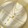 Stainless Steel Love Tassel Pendant Electroplated Clavicle Necklace For Women